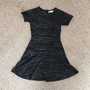 Anne Taylor LOFT gray and black dress